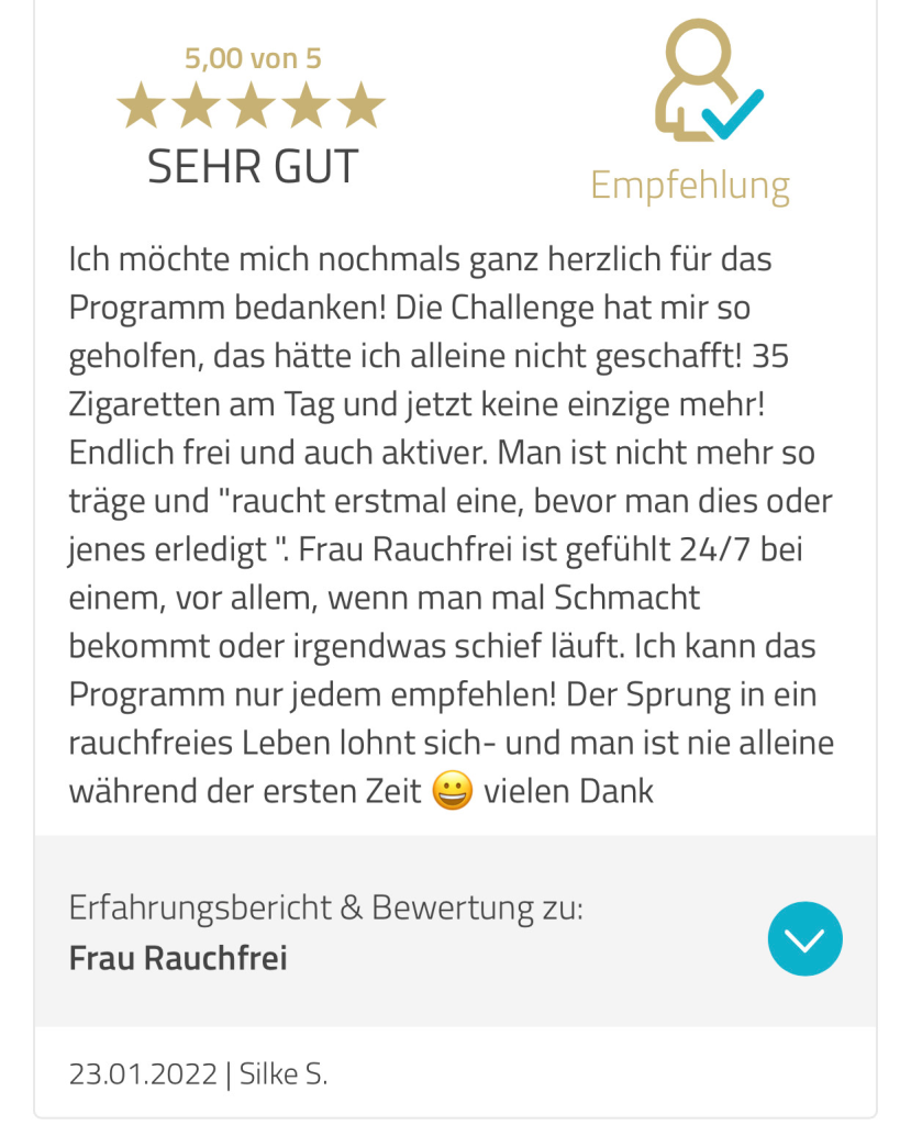 Rauchfrei Challenge Referenz 3 Rauchfrei Challenge Referenz 3