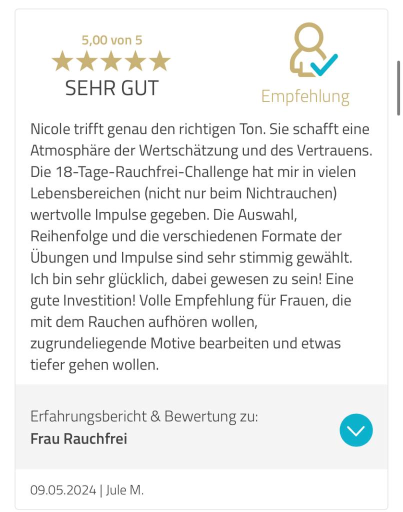 Rauchfrei Challenge Referenz Rauchfrei Challenge Referenz