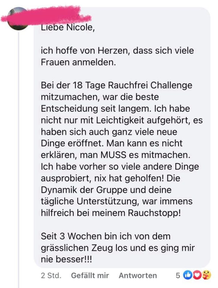18 TAge rauchfrei Challenge 2 18 TAge rauchfrei Challenge 2